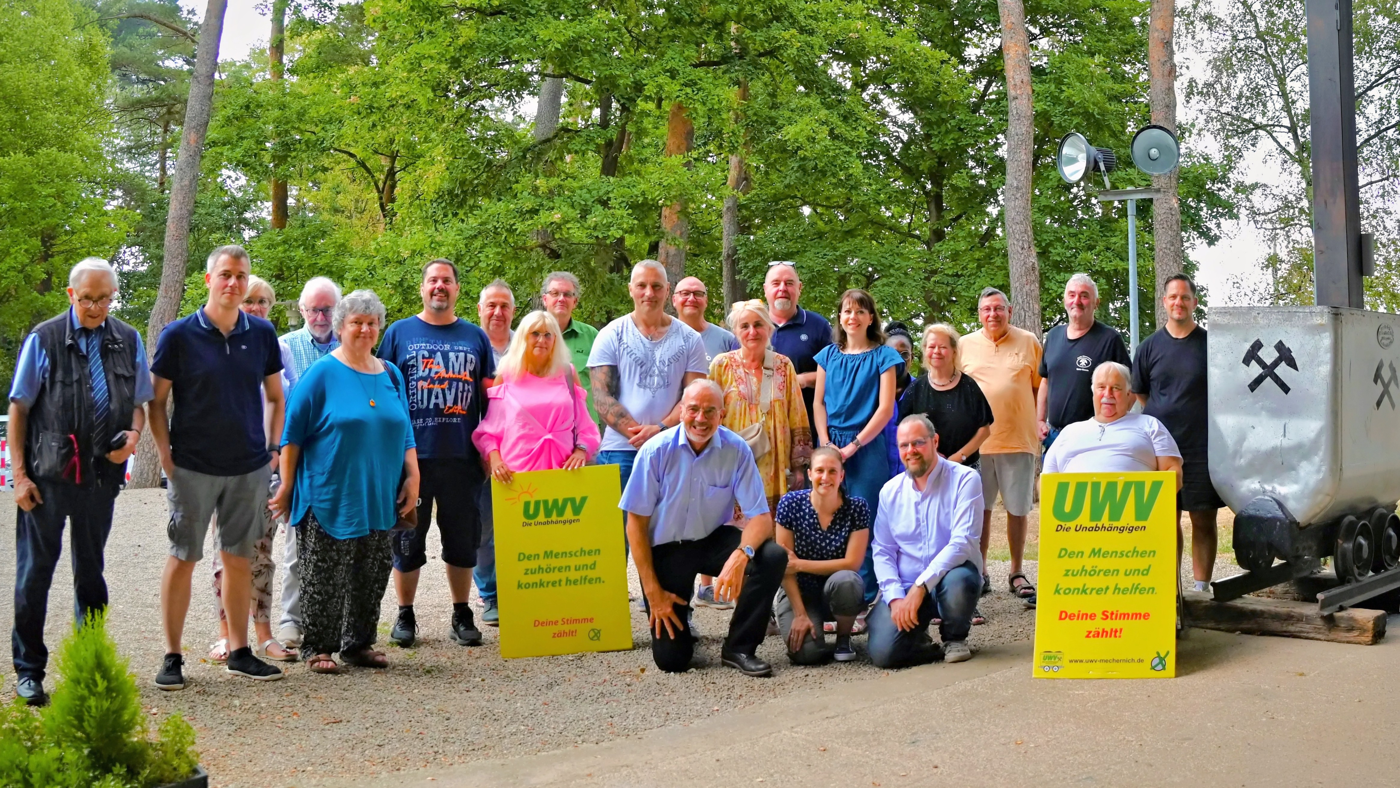Mitglieder der UWV Mechernich bei der Mitgliederversammlung am 16. Juli 2026 im Bergbaumuseum Mechernich.